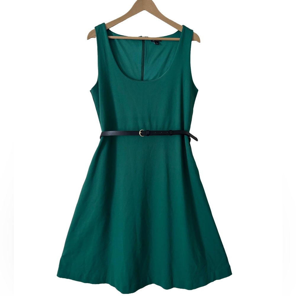 Ann Taylor Sleeveless Emerald Green A-Line Dress